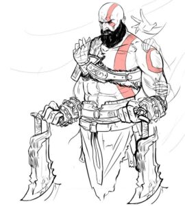 imagenes de kratos para dibujar