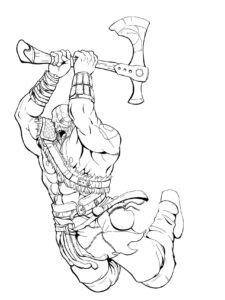imagenes de kratos para dibujar faciles